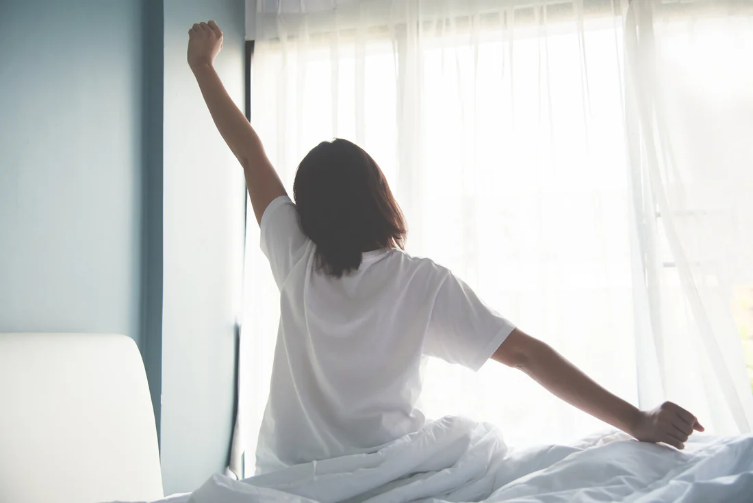 Daily wellness routine with morning activities and healthy lifestyle practices